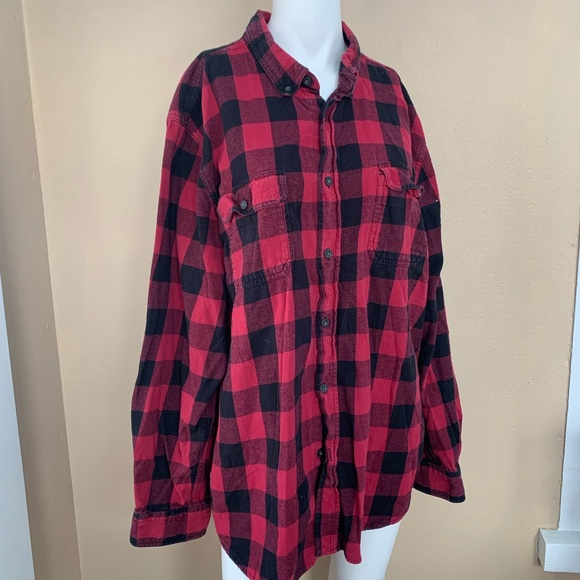Vintage Red and Black Checkered Button Up Shirt | Buffalo Plaid Flannel Shirt - Picture 3 of 3